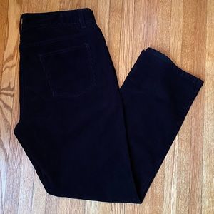Sz 14P Talbots Black Corduroy Pants